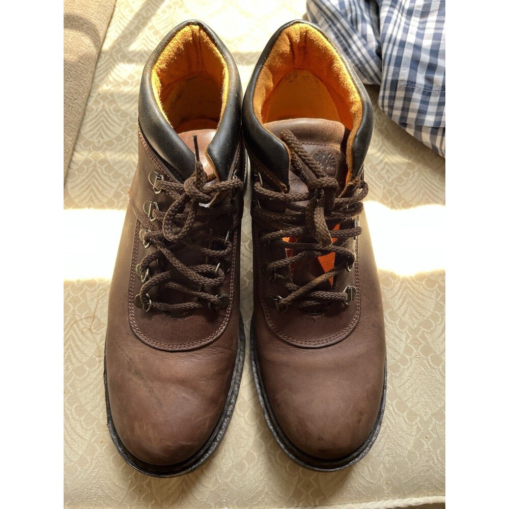 Vintage Timberland Brown Leather Hiking Work Boots Men’s Size 8.5.